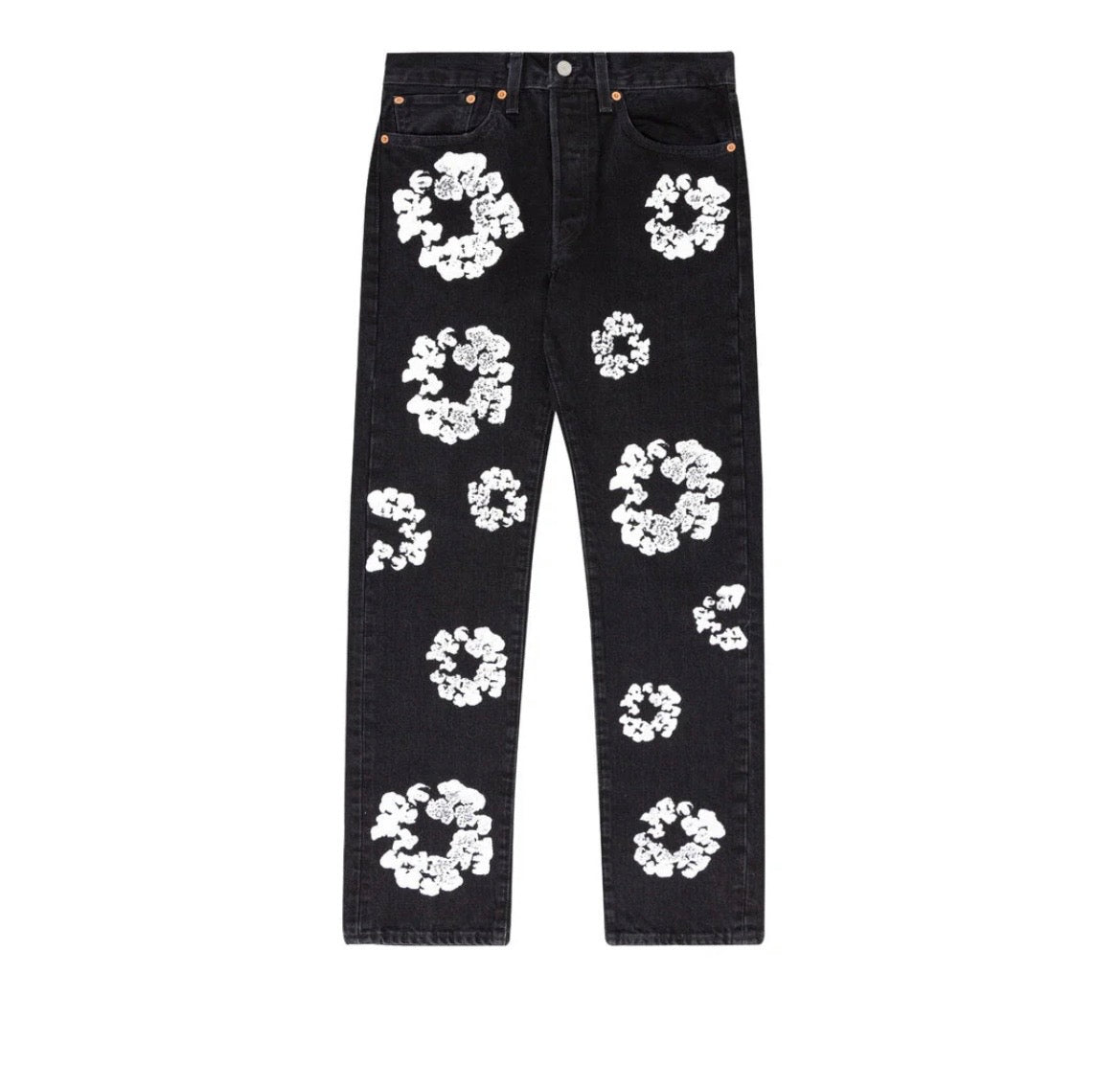 DENIM TEARS X LEVI’S COTTON WREATH JEANS- BLACK