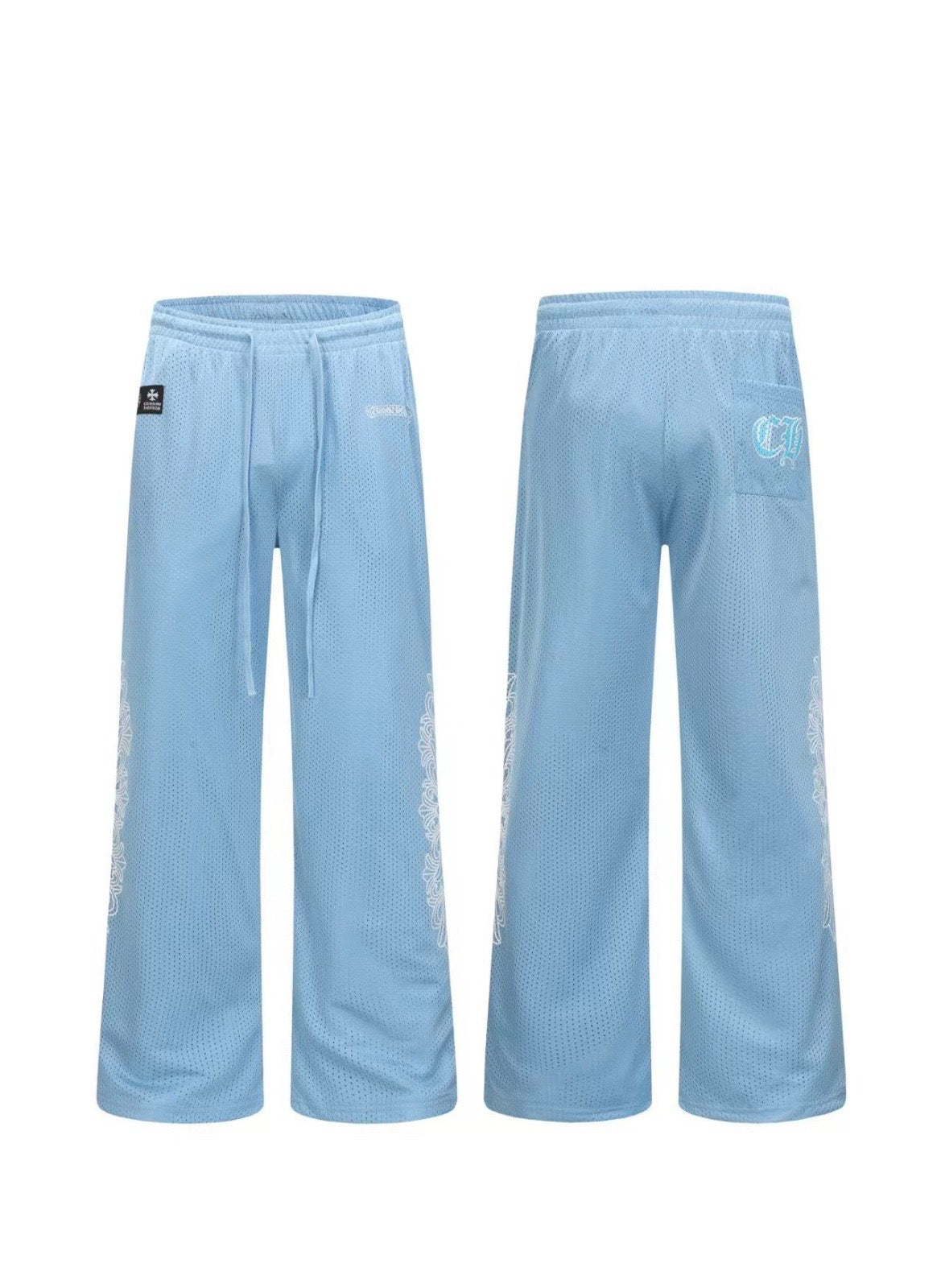 CHROME HEARTS JERSEY PANTS - BABY BLUE