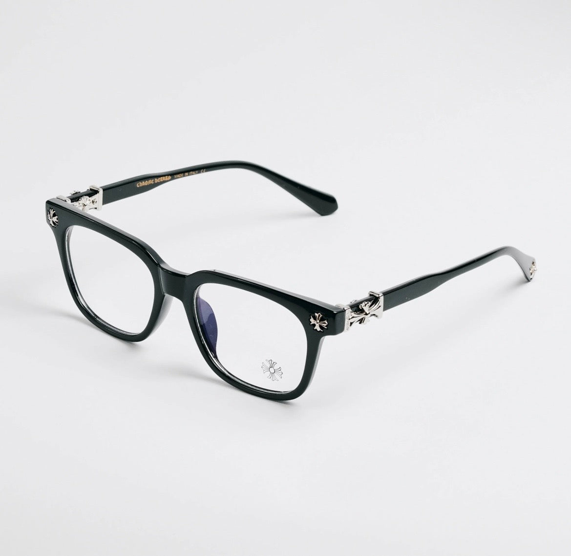BLACK CHROME HEARTS GLASSES