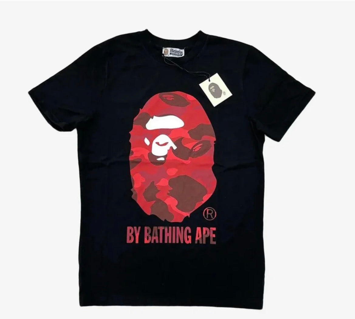 BAPE BLACK & RED BY BATHING APE T-SHIRT