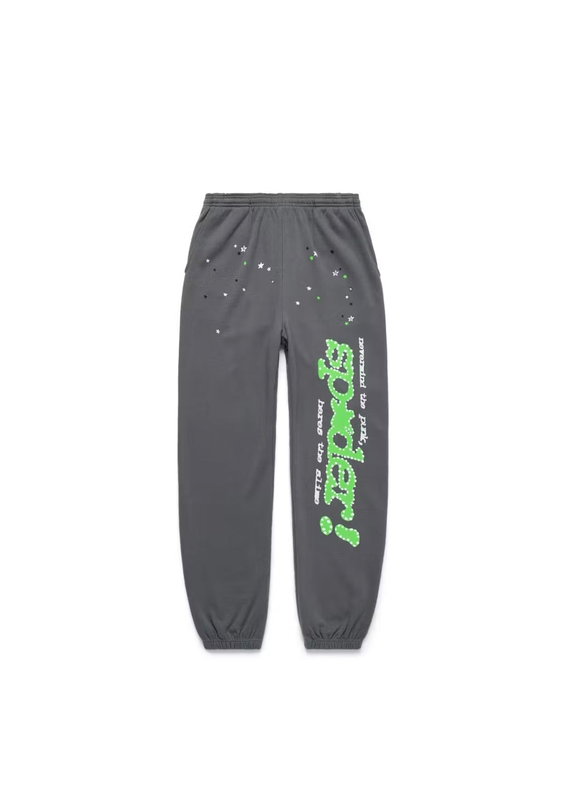 SP5DER SWEAT PANTS 'GREY/GREEN'