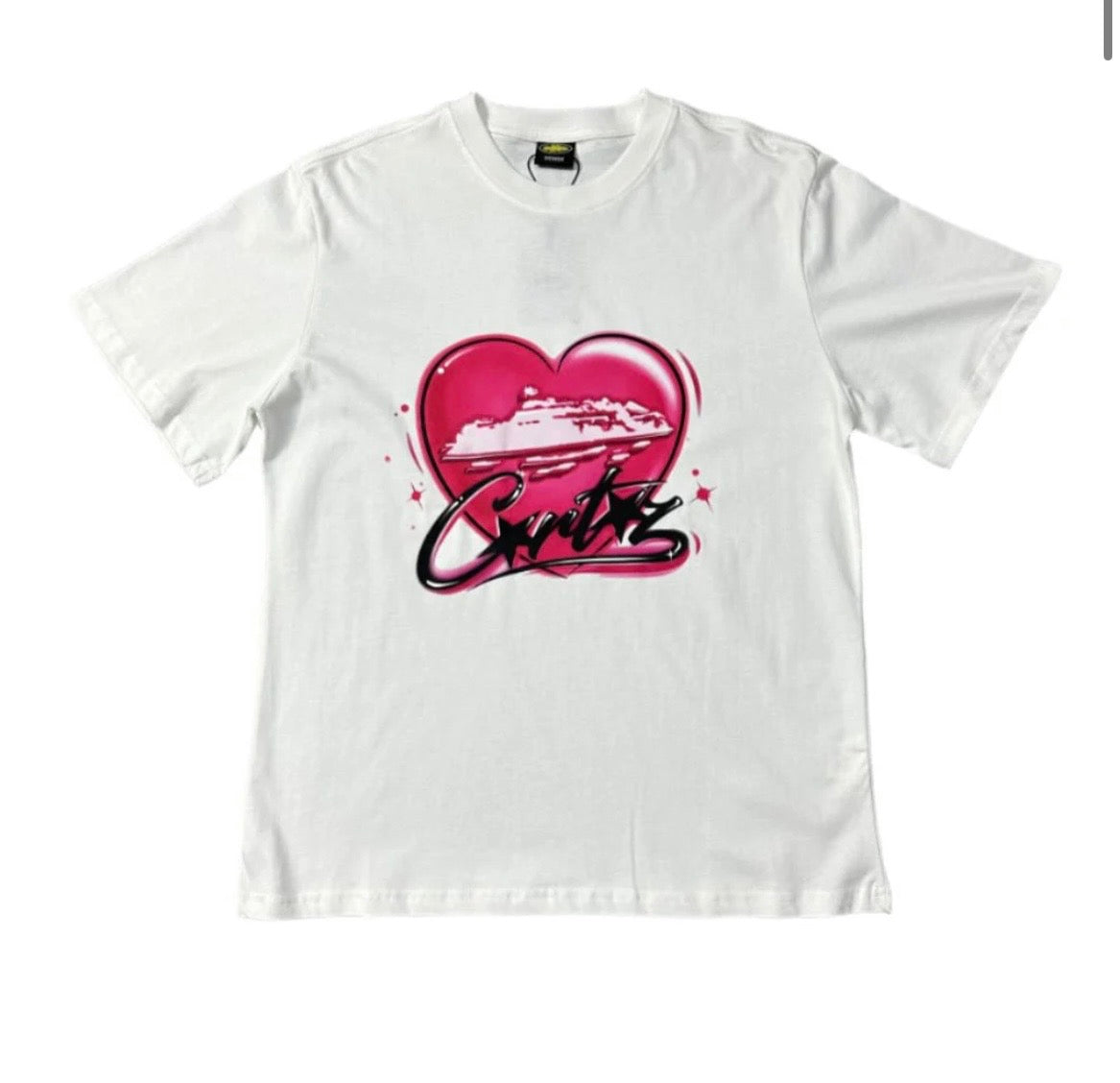 CORTEIZ PINK HEART T SHIRT WHITE