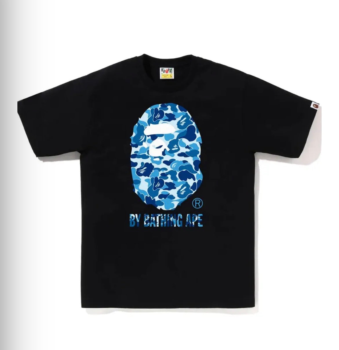 BAPE ABC CAMO BY BATHING APE TEE BLACK/BLUE