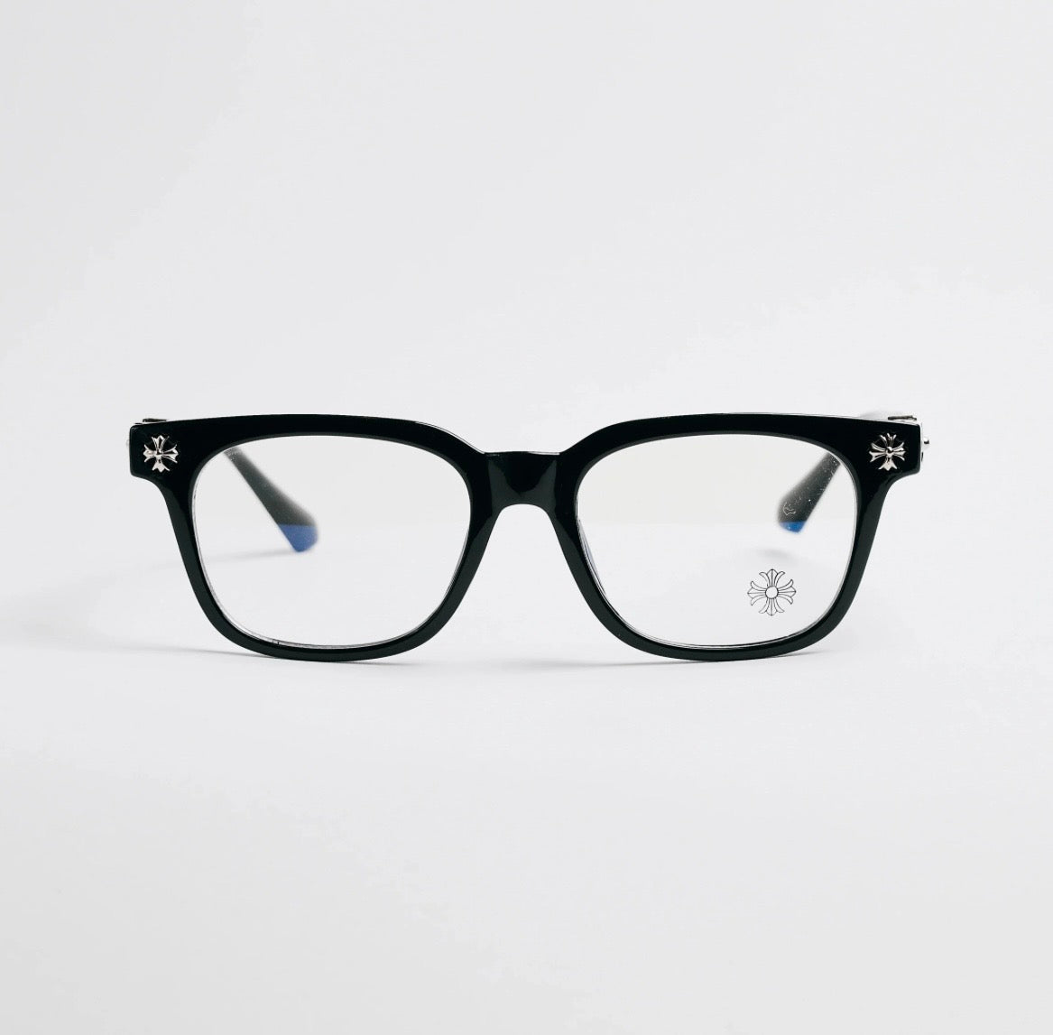 BLACK CHROME HEARTS GLASSES